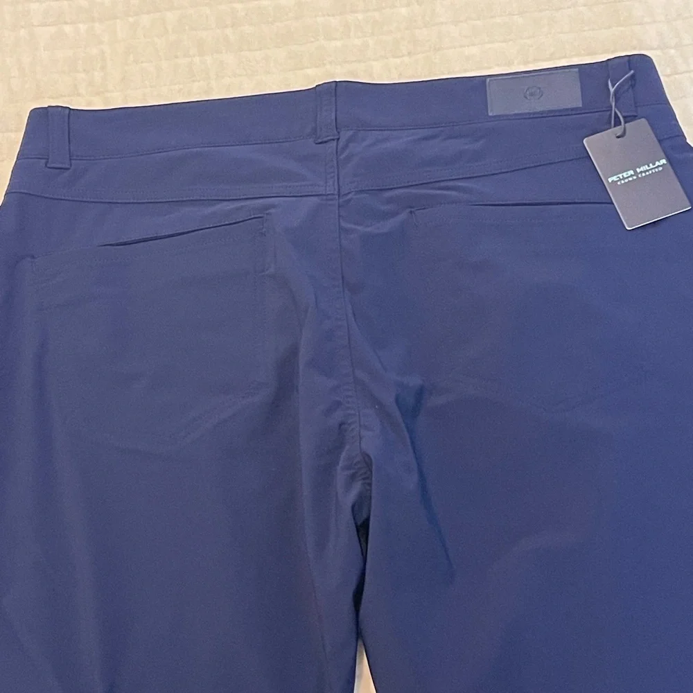 Peter Millar Men's Navy Blue Bingham Performance Pants 35x32 NWT - Picture 2 of 10